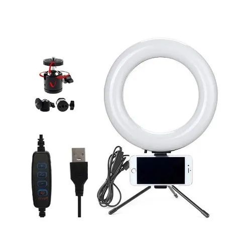 Ring Light Mesa 16cm  Com Tripe 