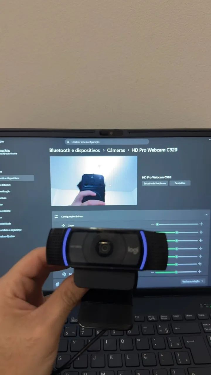 Webcam Logitech C920 Full HD 1080p com microfone