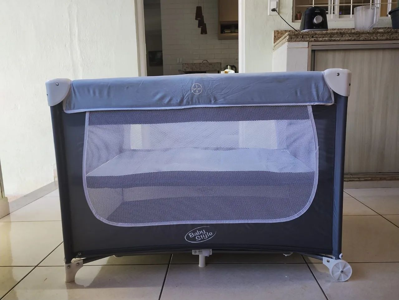 Berço Cercadinho Desmontável Portátil Chiqueirinho Confort (Azul)