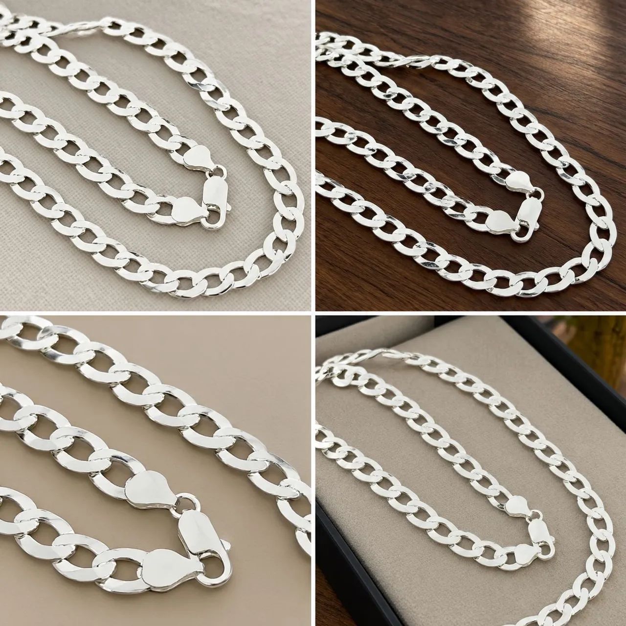 Corrente de prata 925-60cm prata legitima