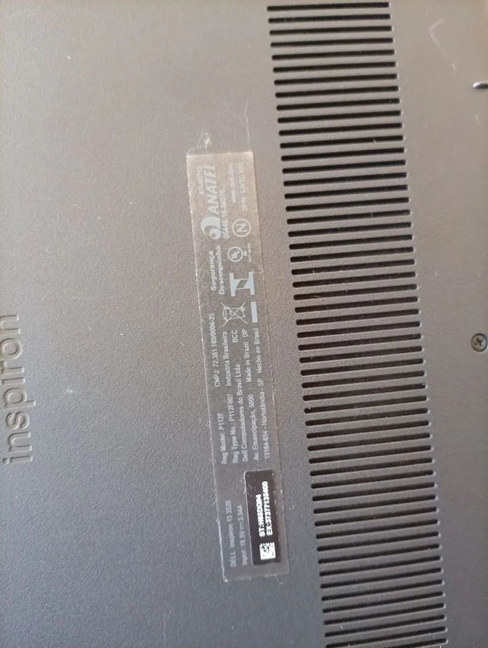 Notebook Dell i3 1215u,8,480ssd,tela 15.6