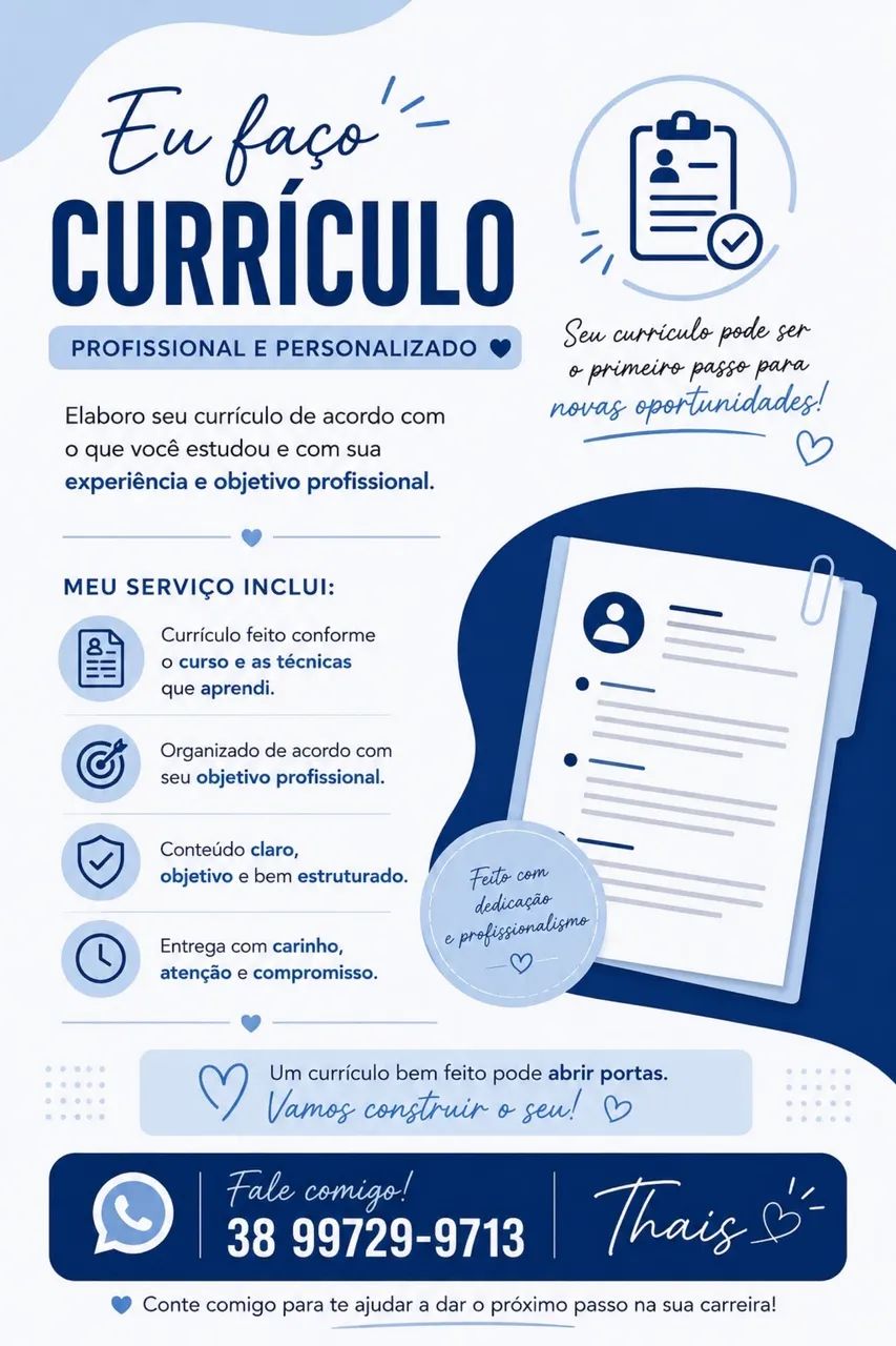 Faço curriculo 