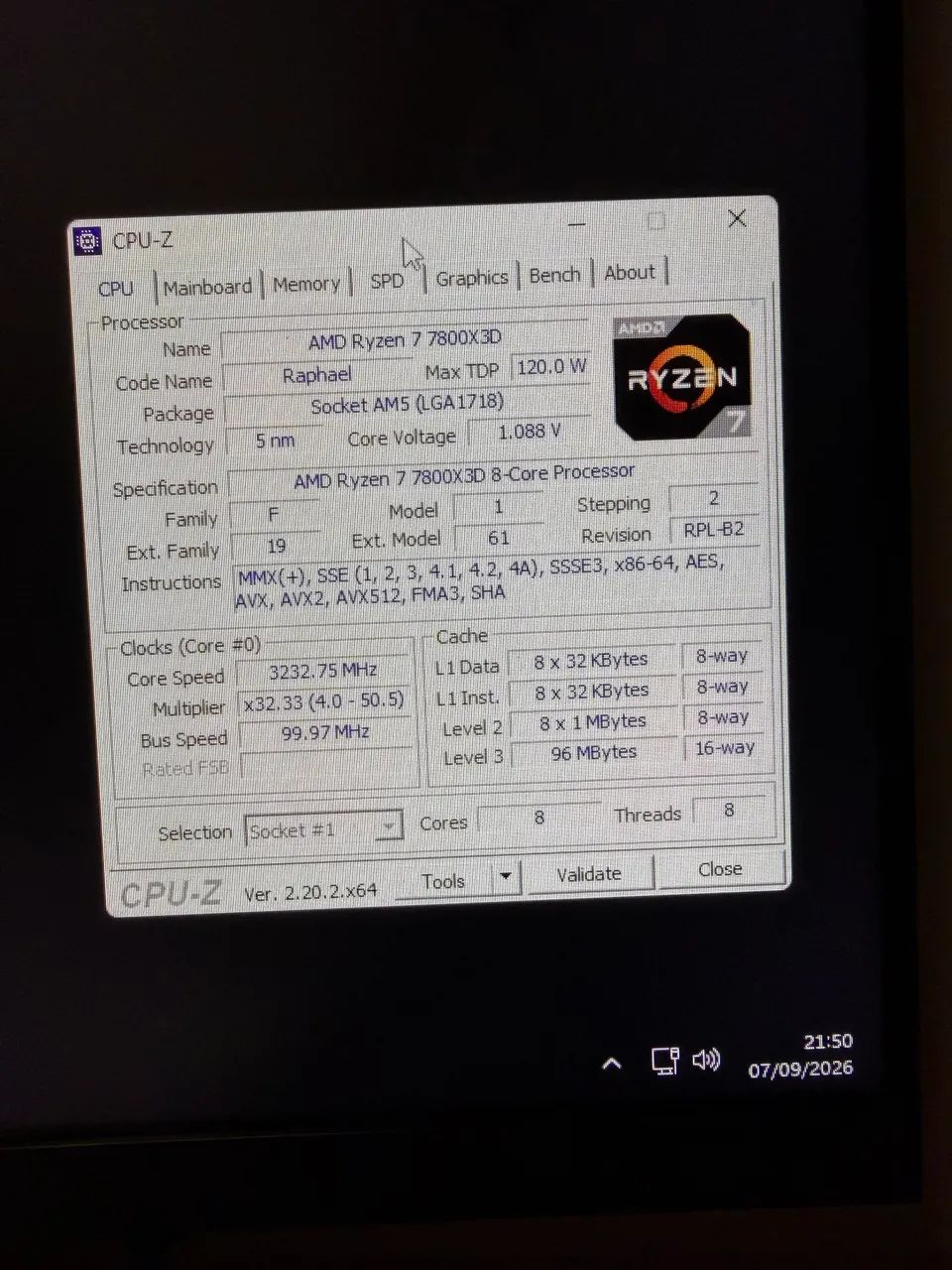 Processador AMD Ryzen 7 7800X3D AM5 - OEM - Foto 2
