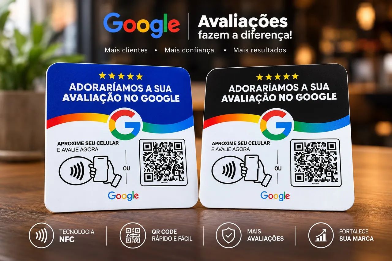 Plaquinhas NFC + QR Code de Avaliação Google - Foto 3
