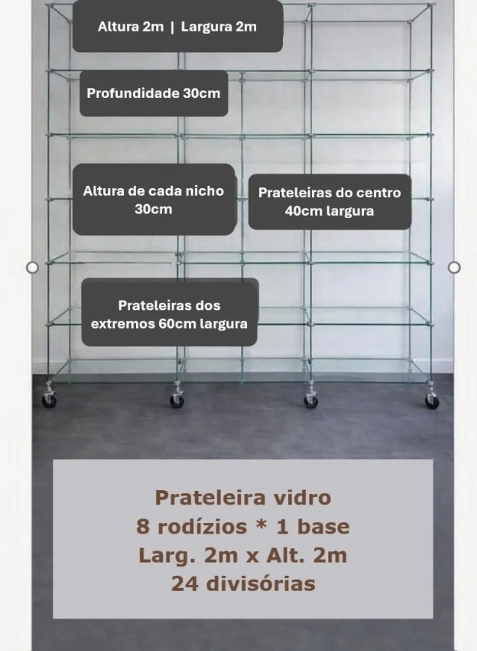 Prateleira de vidro