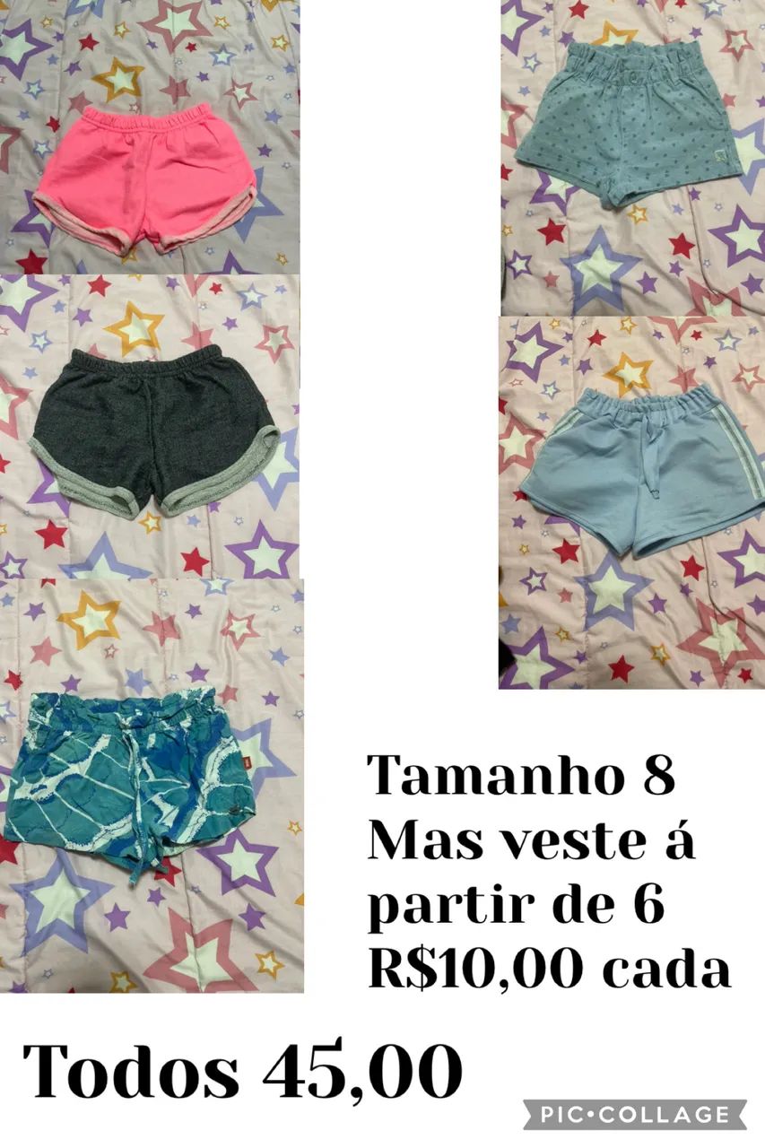 Short para meninas
