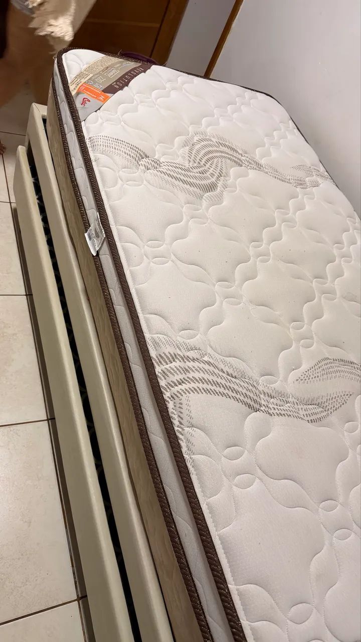 CAMA BOX AUX E COLCHÃO SOLTEIRO - Foto 2
