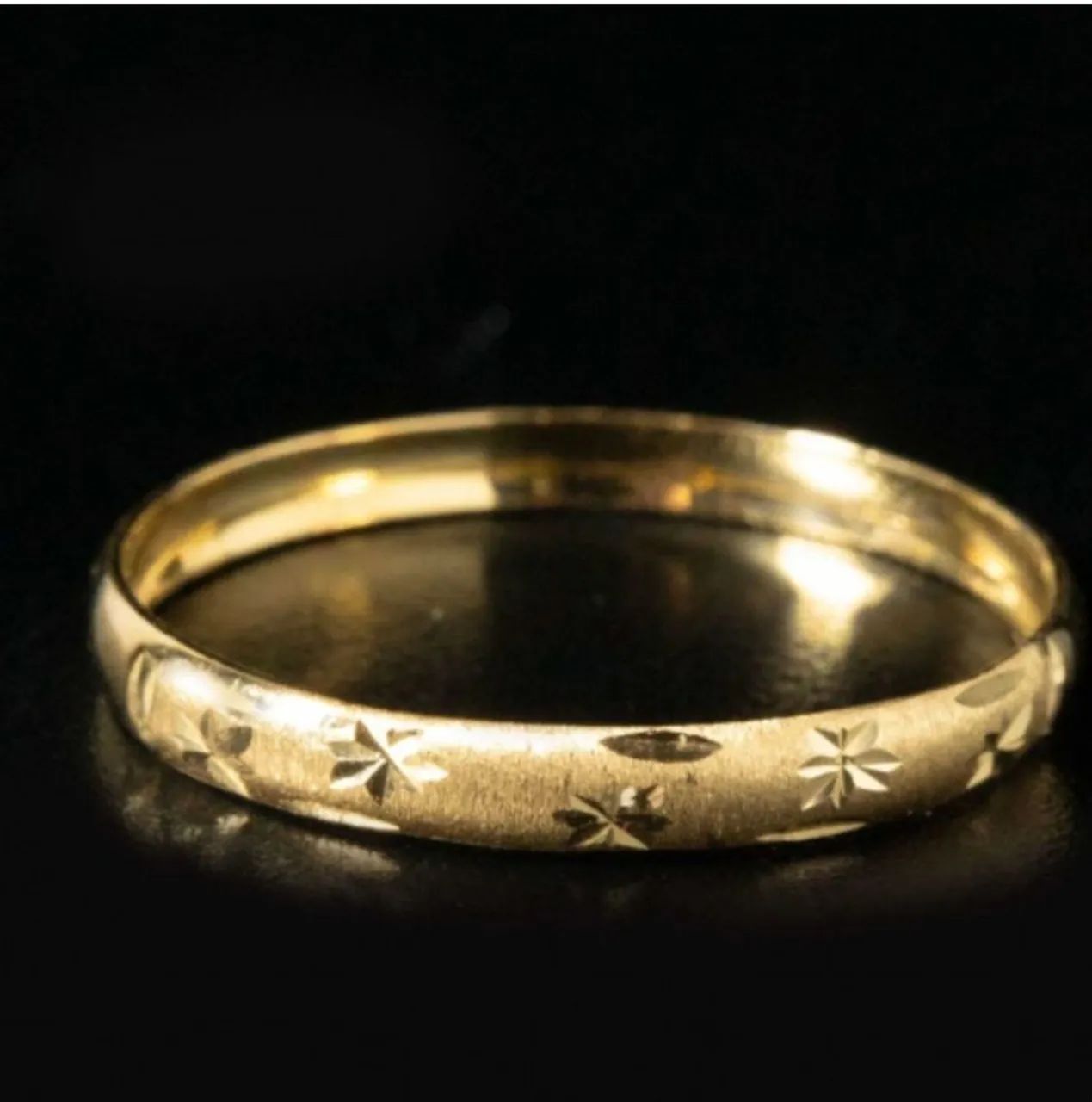 Anel de ouro 18k aro 22