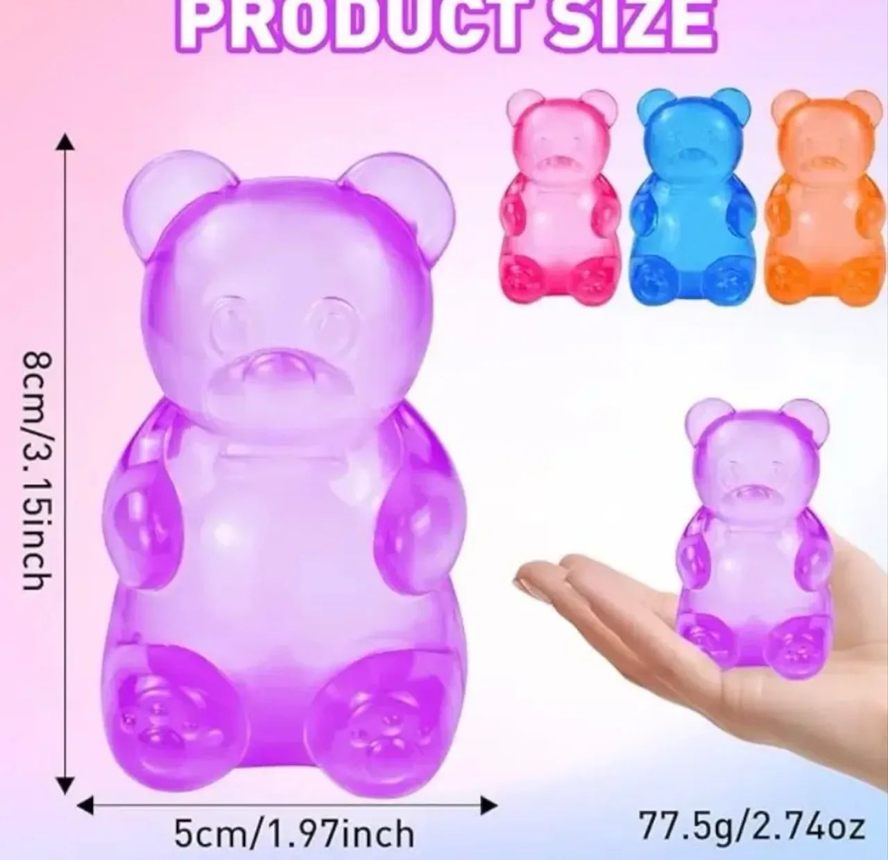 Squish squish Urso Satisfatório fidget toy apertar - Foto 2