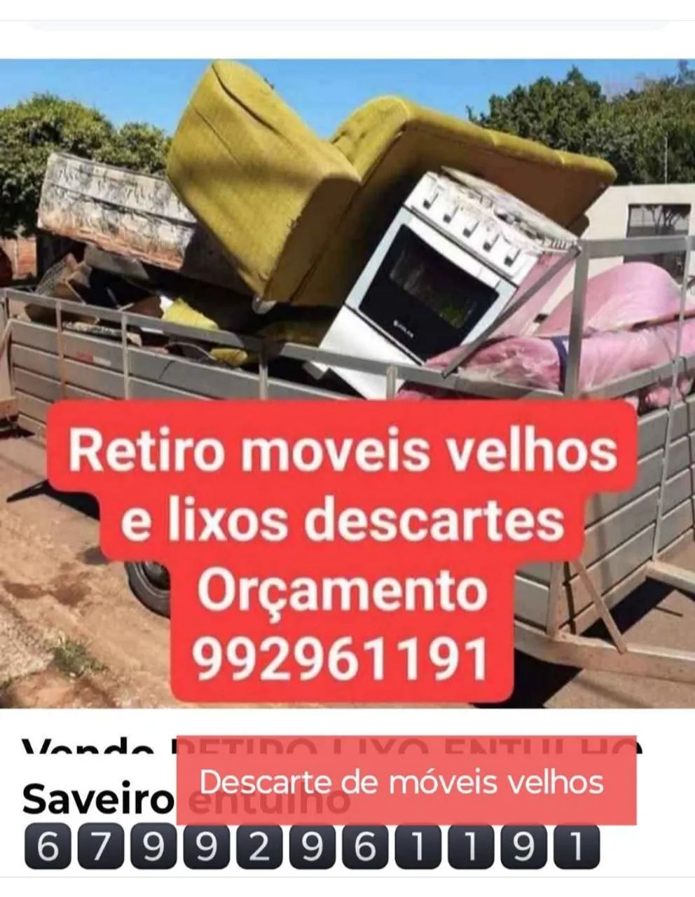 Sofá velho removedor móveis velhos lixo entulho sofa  - Foto 2