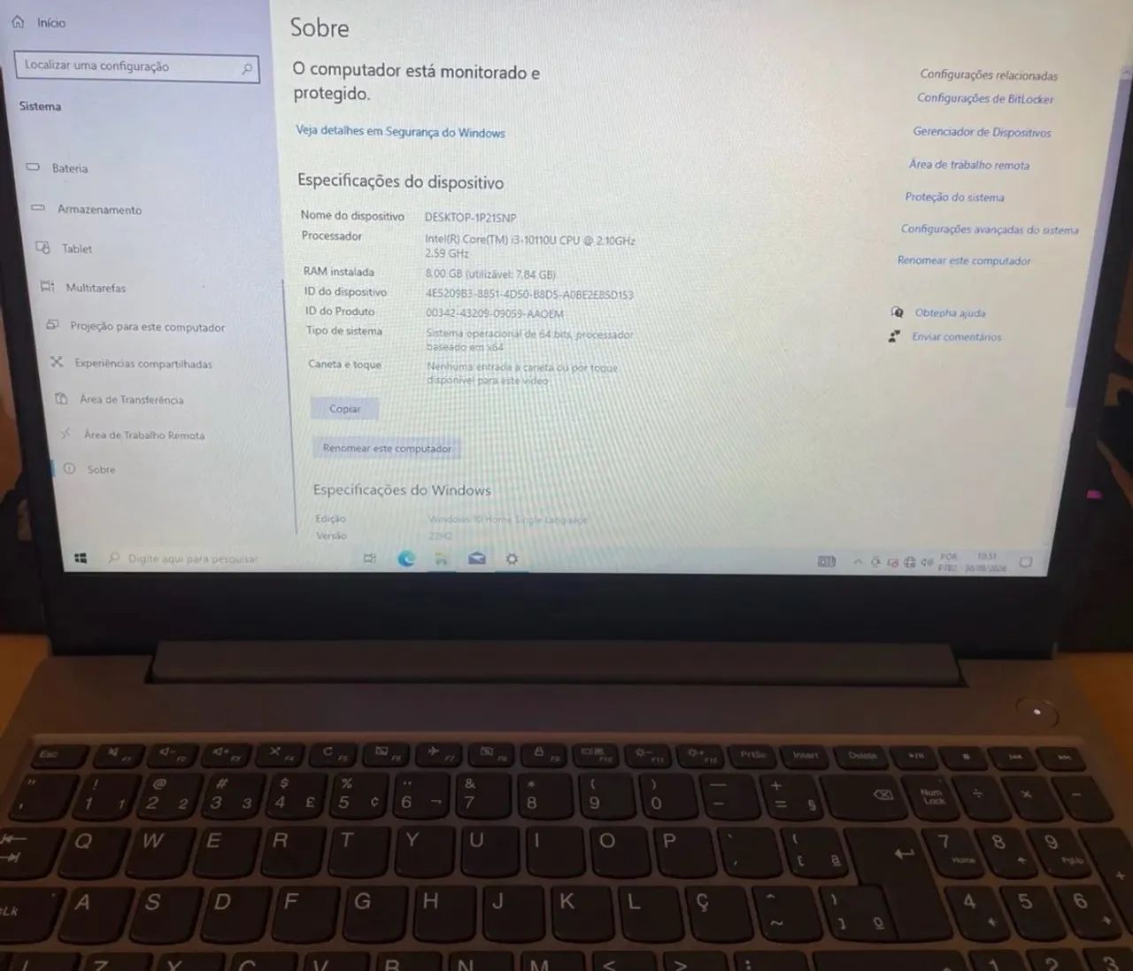 Note Lenovo Ideapad 3 seminovo