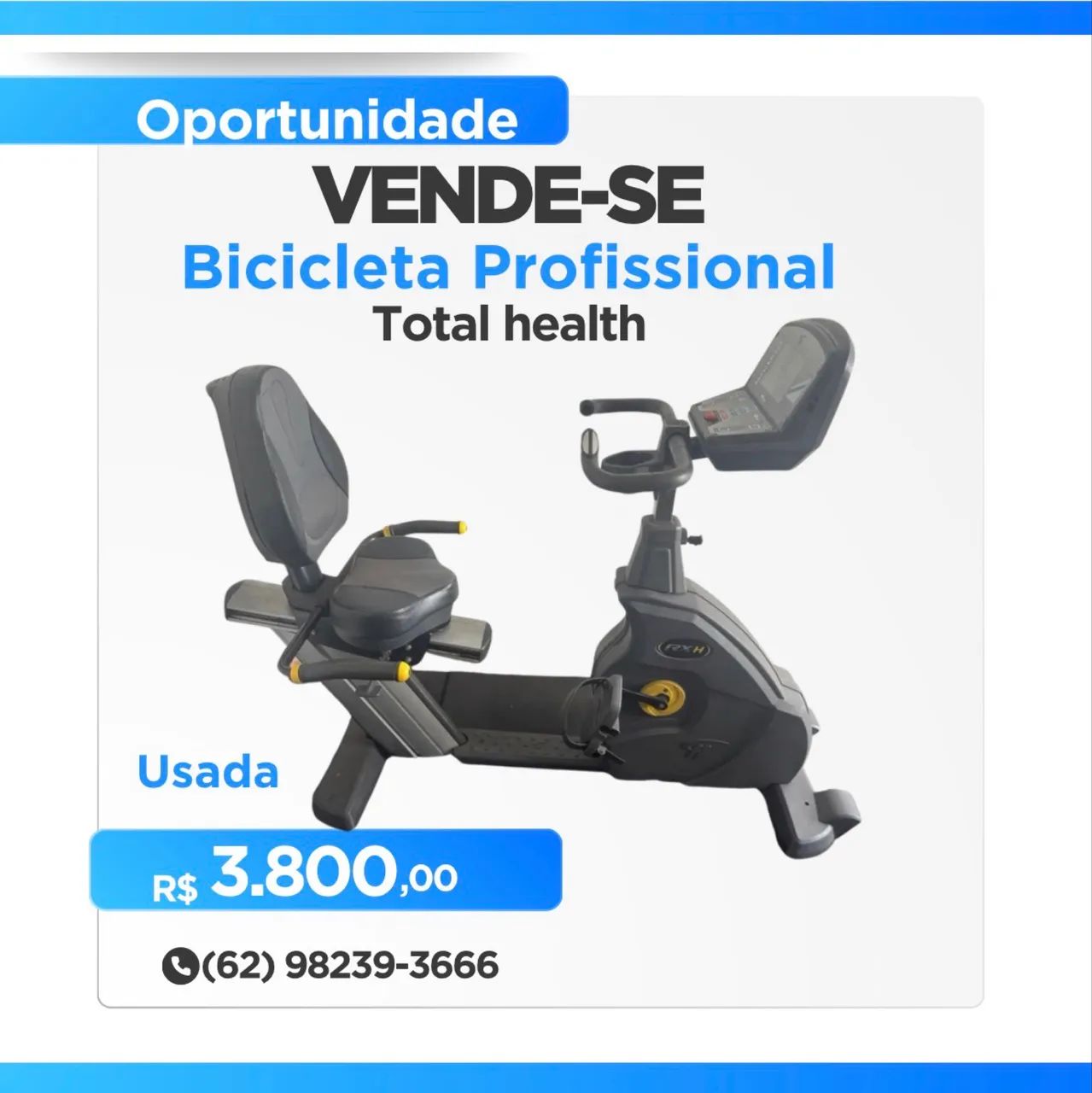 Bicicleta ergométrica profissional 