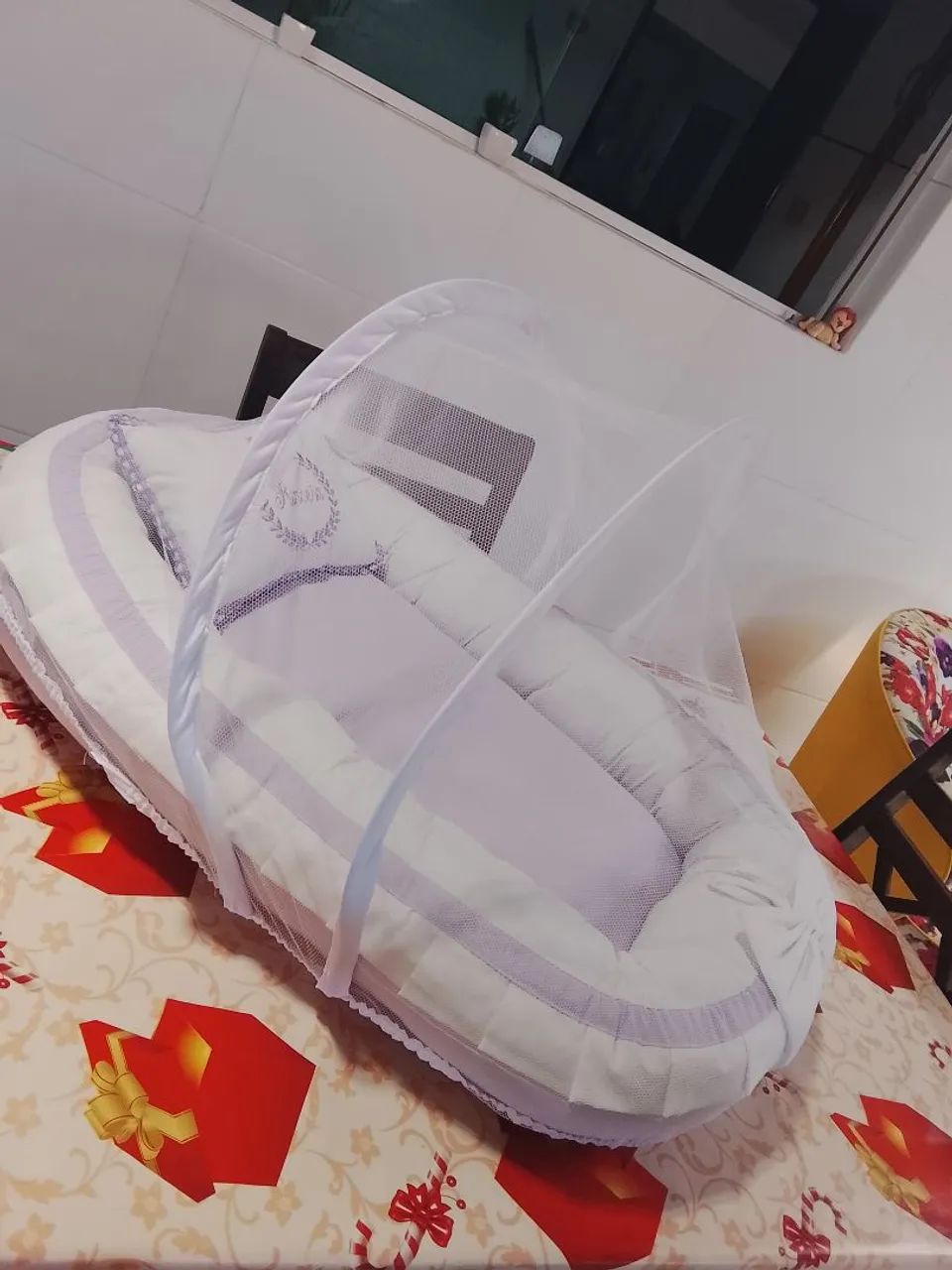 Ninho Redutor para Bebê com Mosquiteiro - Lilás - Foto 4