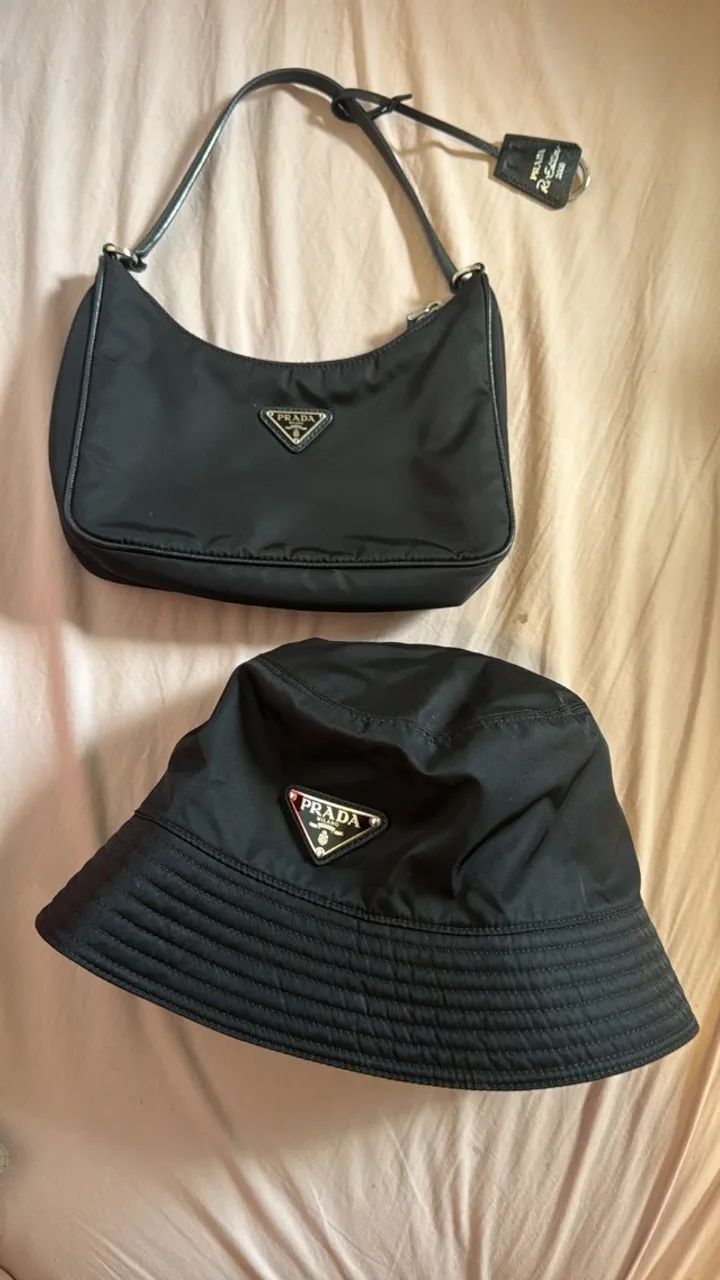 Bolsa Prada + Gorro Prada Original com Nota - Foto 2
