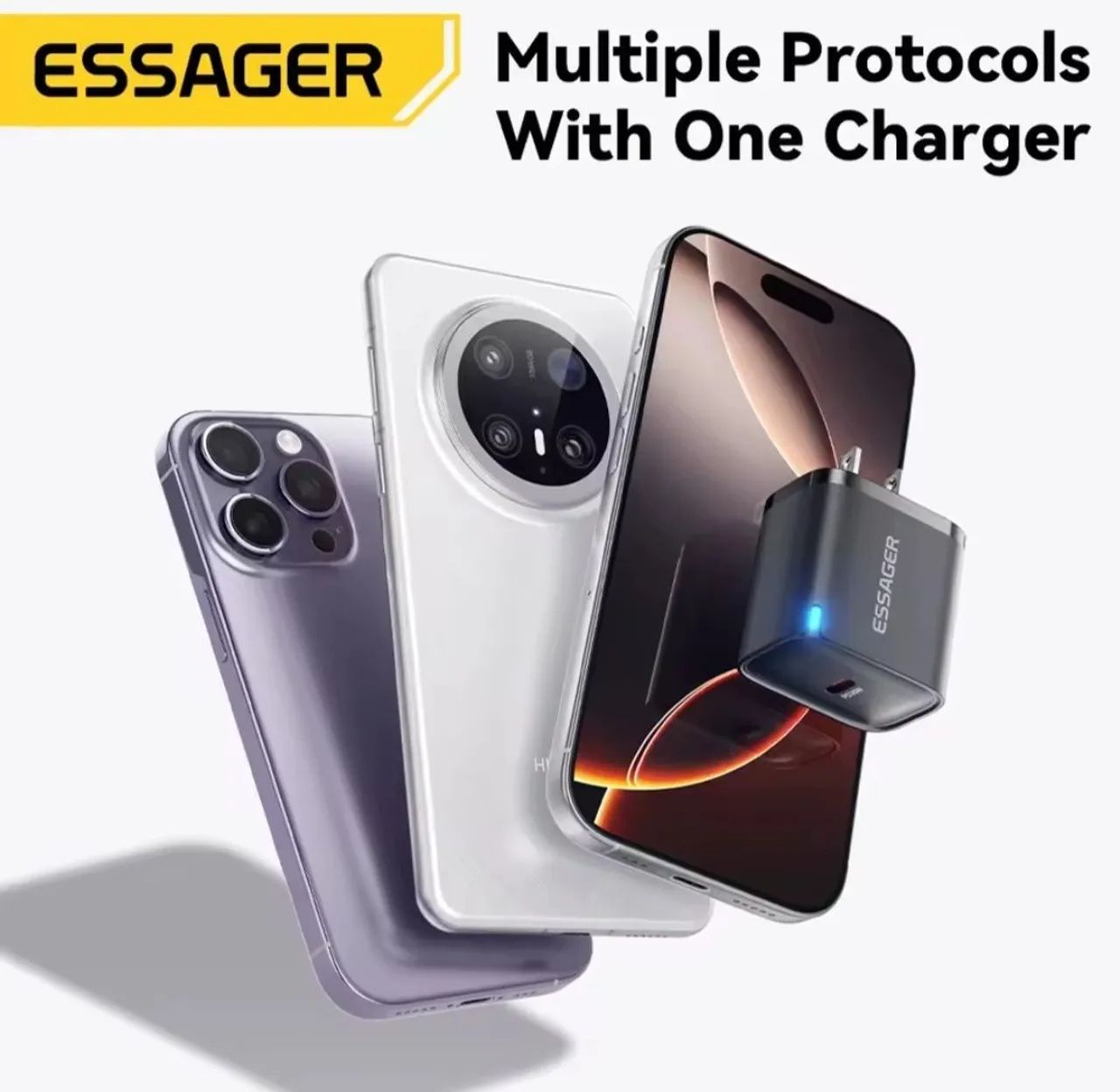 Carregador Rápido Essager Pd 30w Usb-c 30w P<br><br>iPhone / Android - Foto 4