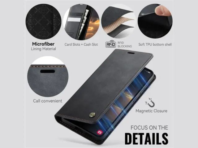 Capa Carteira CASEME em Couro ALTO PADRÃO Para Samsung S26  - Foto 4