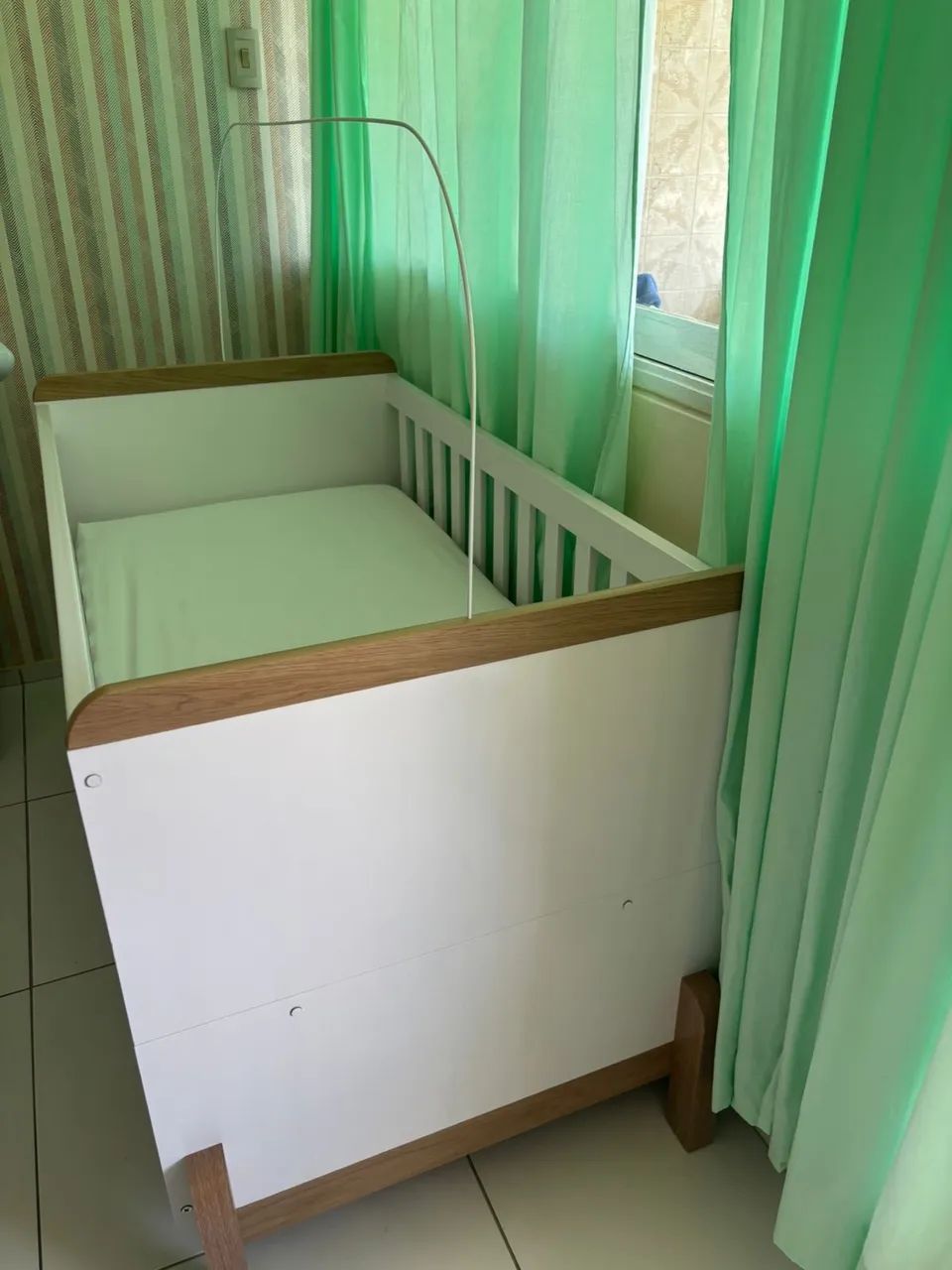 Berço Padrão Branco e Jequitibá Henn Ternura - Foto 5