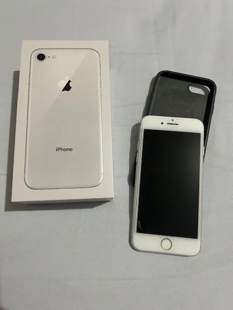 IPHONE 8 BRANCO IMPECÁVEL - ÚNICO DONO - NA CAIXA E NOTA FISCAL