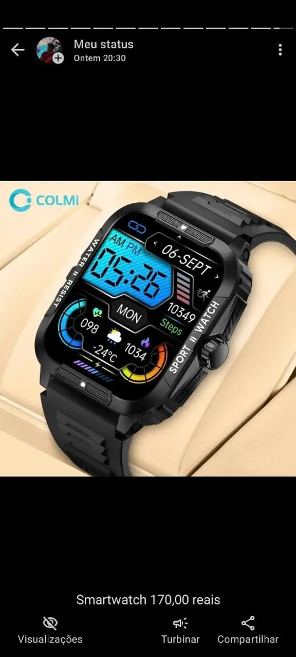 Relógio smartwatch super tecnologia avançada 