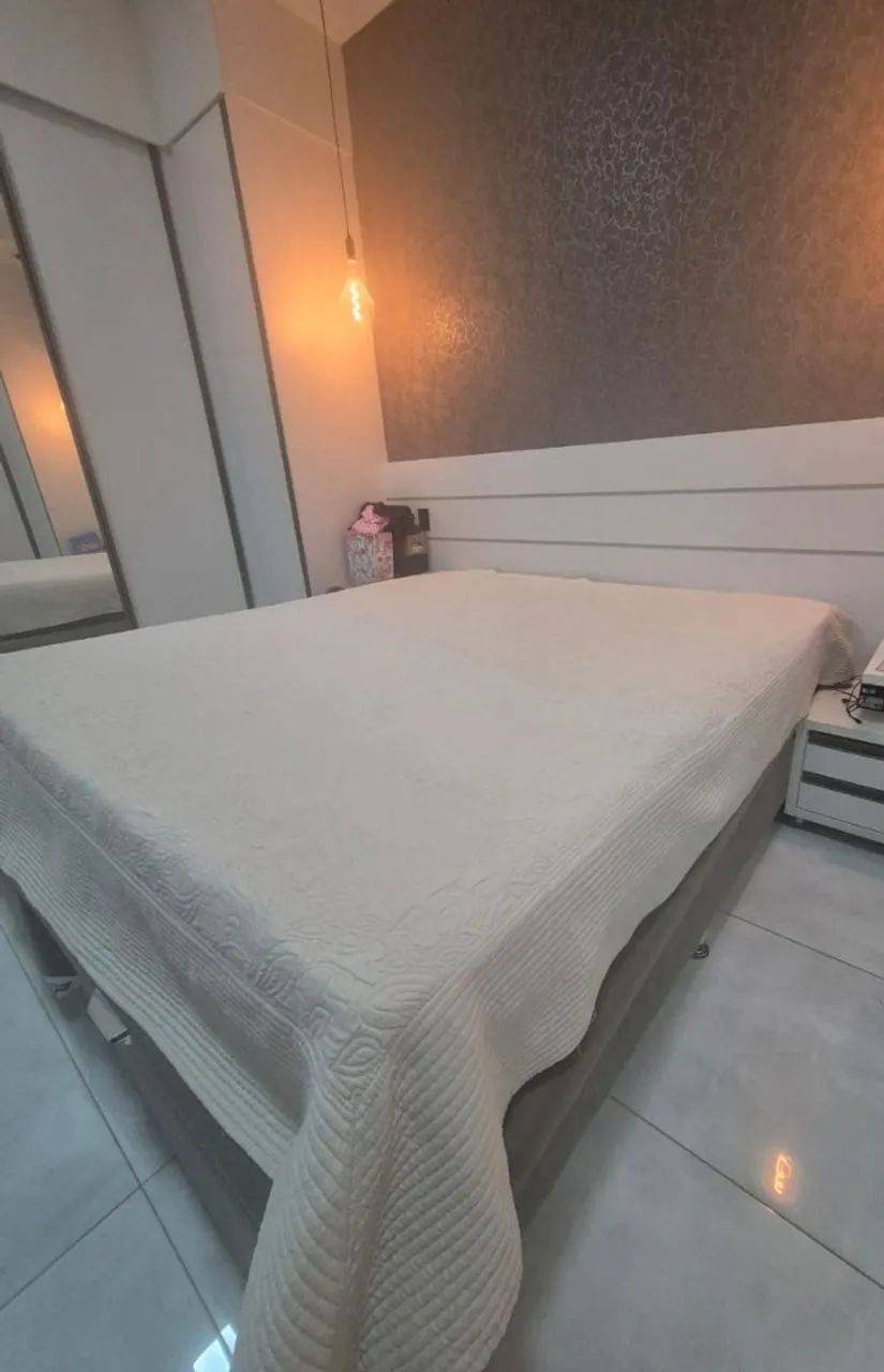 Cama King size é box e colchão  - Foto 3