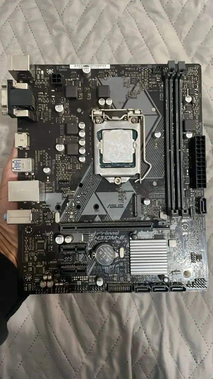PLACA MÃE ASUS PRIME H310ME DDR4 + PROCESSADOR I3 8100 3.60GHZ
