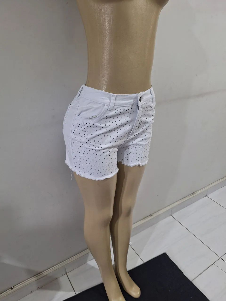 Short juvenil branco  - Foto 3