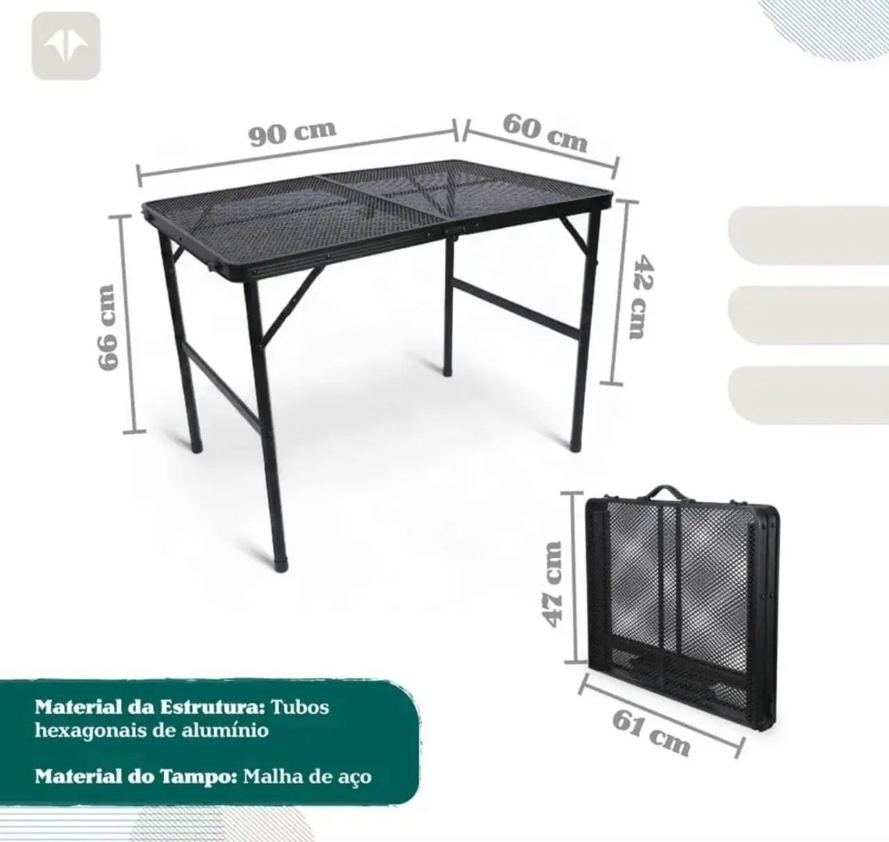 Mesa dobrável  - Foto 5