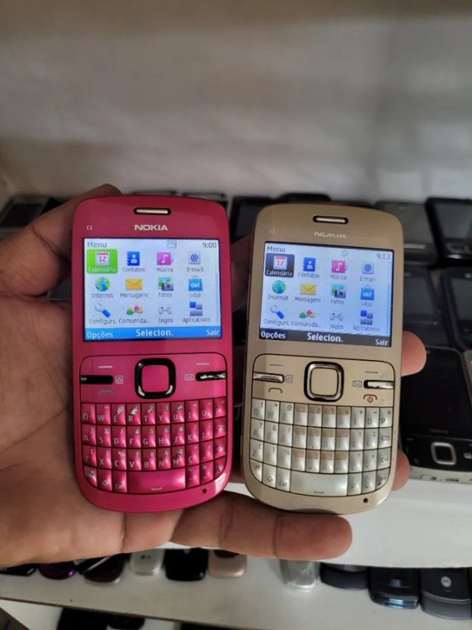 Nokia C3-00 (Rosa e Dourado) - Relíquia QWERTY Retrô - Coleção