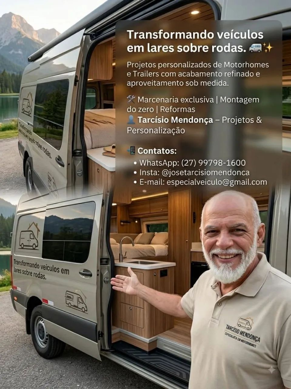 Fabricação e manutenção em motorhome.