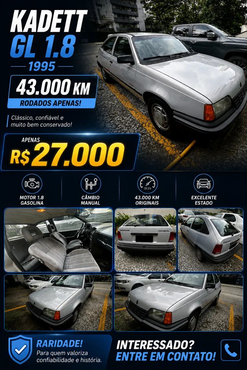 Chevrolet Kadett Gl/sl/lite/turim 1.8 (álcool) 1995