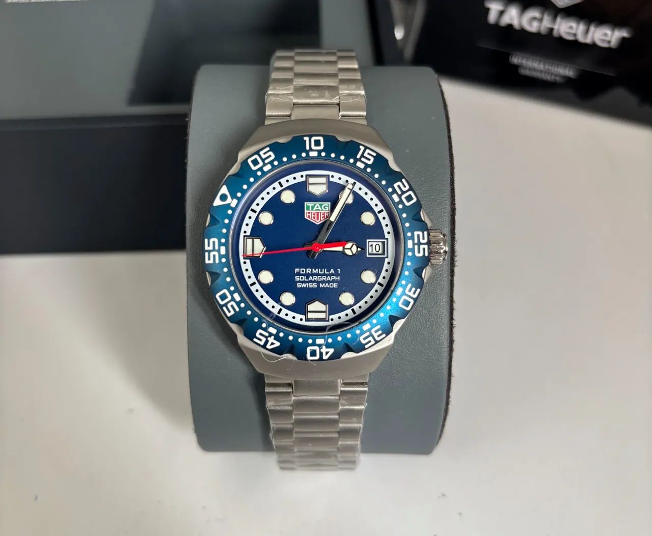 Relogio Tag Heuer Solargraph - Azul - 38mm - Automático - Safira - Prem AAA+