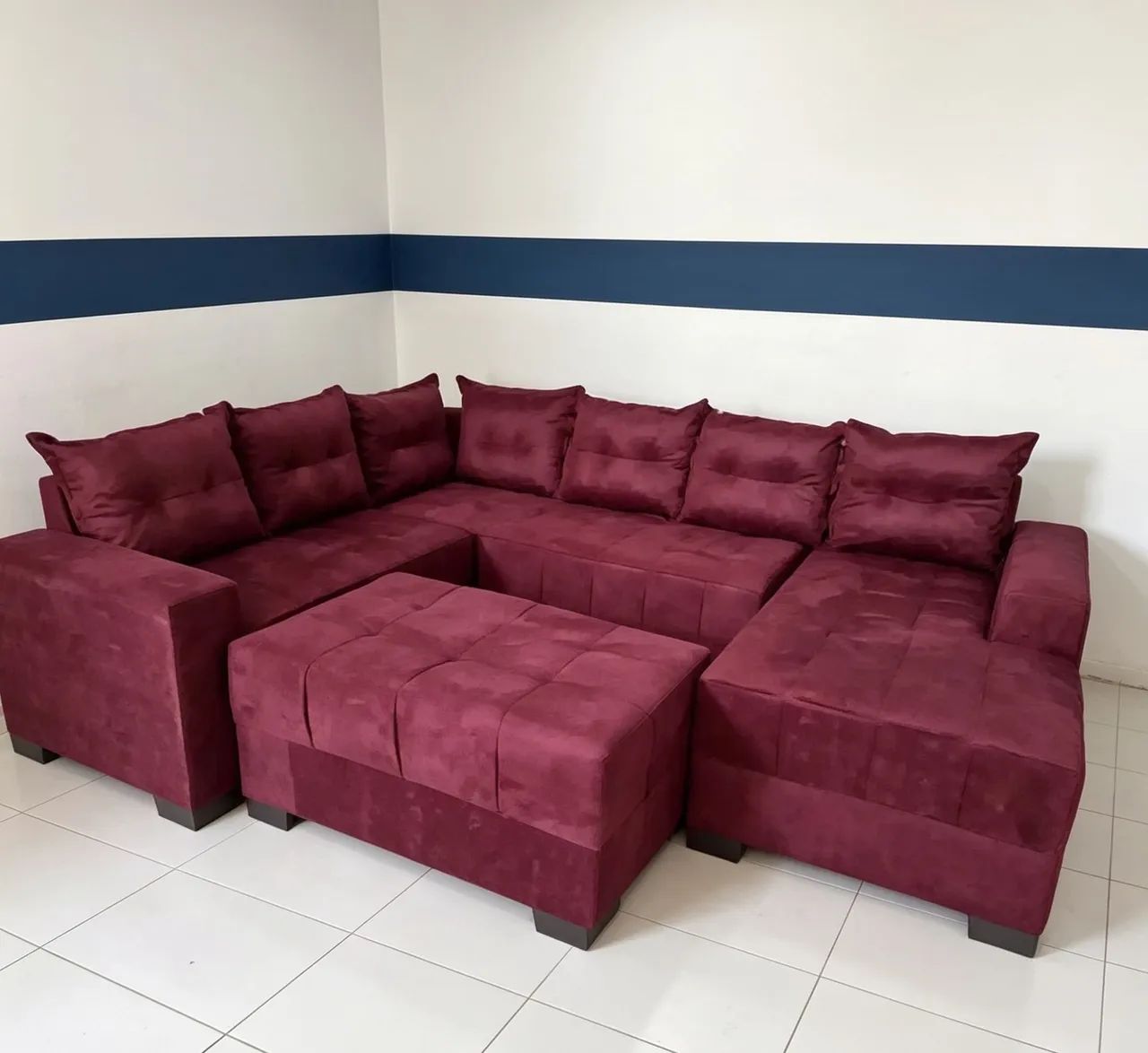 Sofá 7Lugares de canto. Com puff  - Foto 2