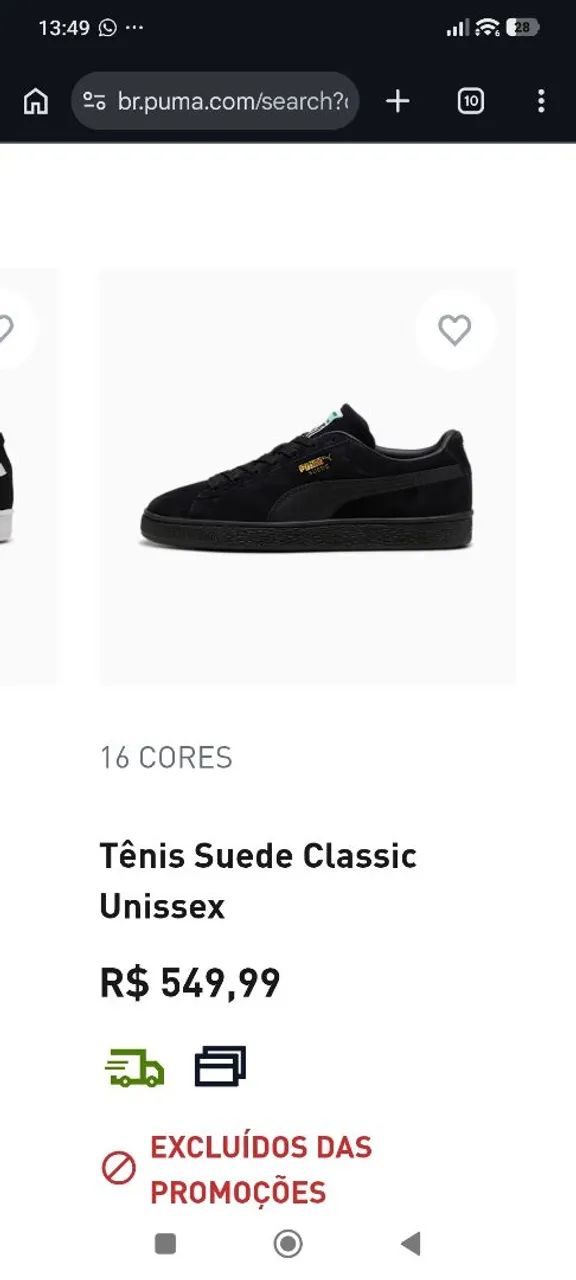Puma Suede classic unisex preto 37 - Foto 5