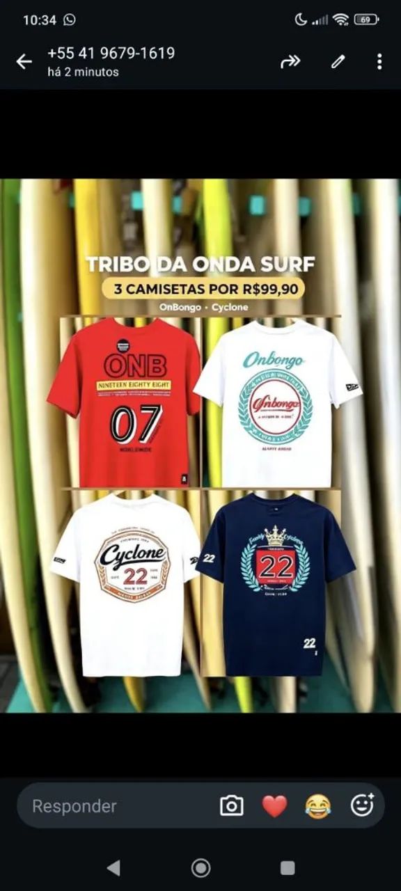Camisetas surf wear 