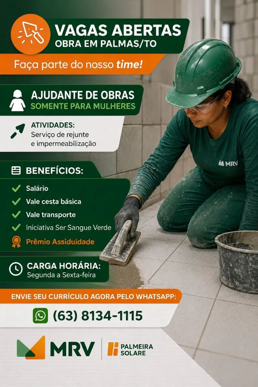 Vaga de emprego para pedreiro e ajudante - Foto 2