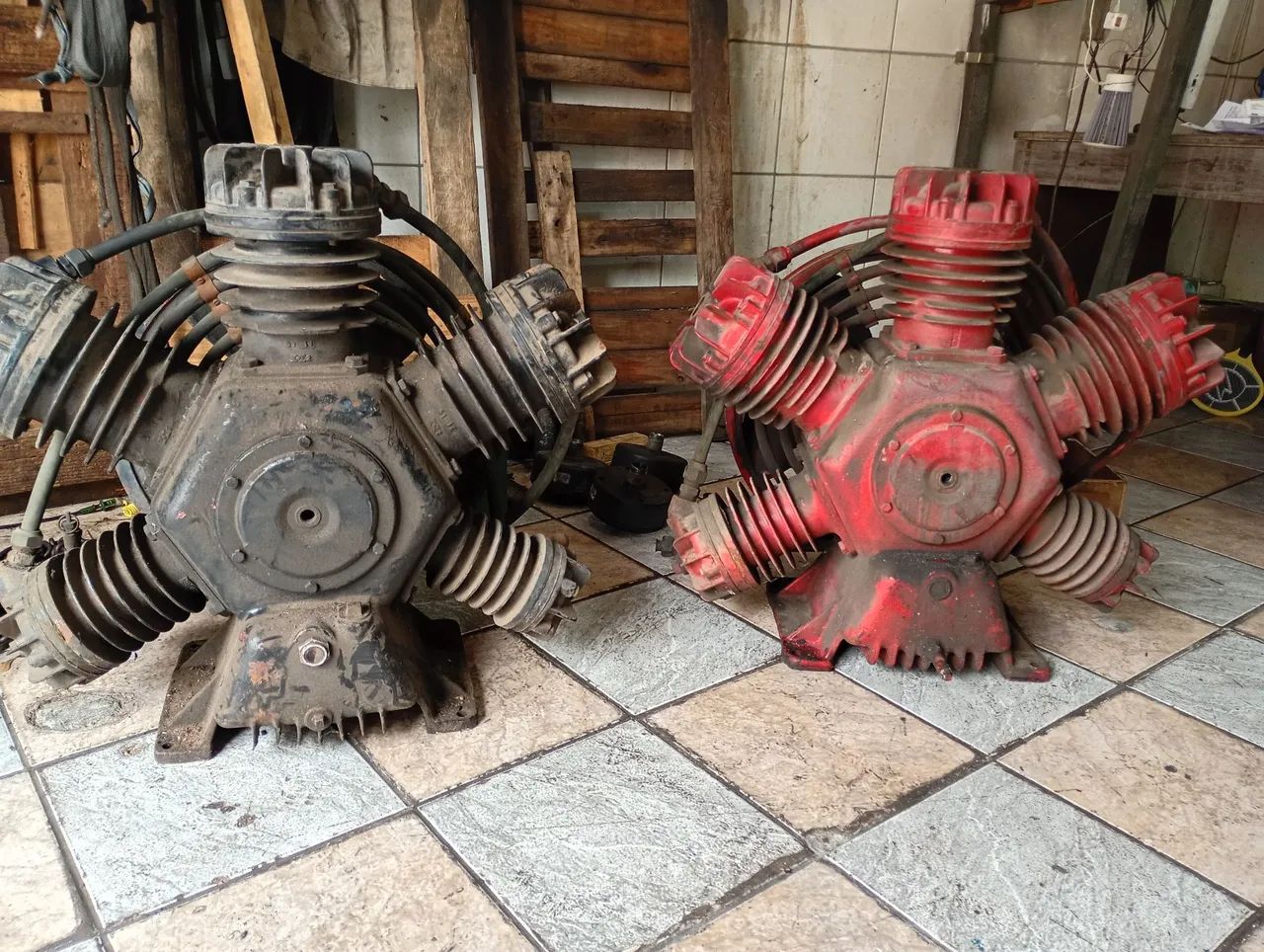 2 cabeçotes compressor 60 pés 