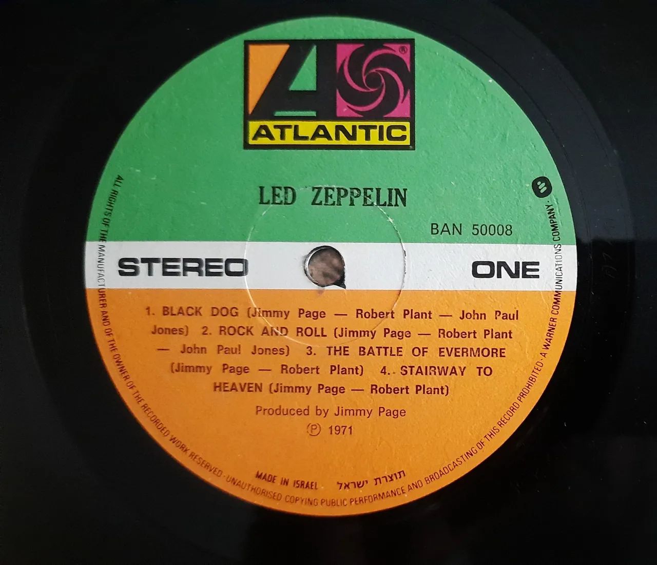 Lp Vinil Led Zeppelin - IV,  "Importado Versão de Israel".  - Foto 4