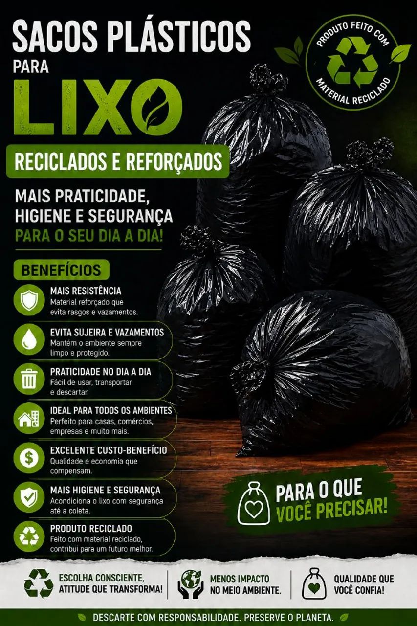 SACOS PLÁSTICOS PARA LIXO