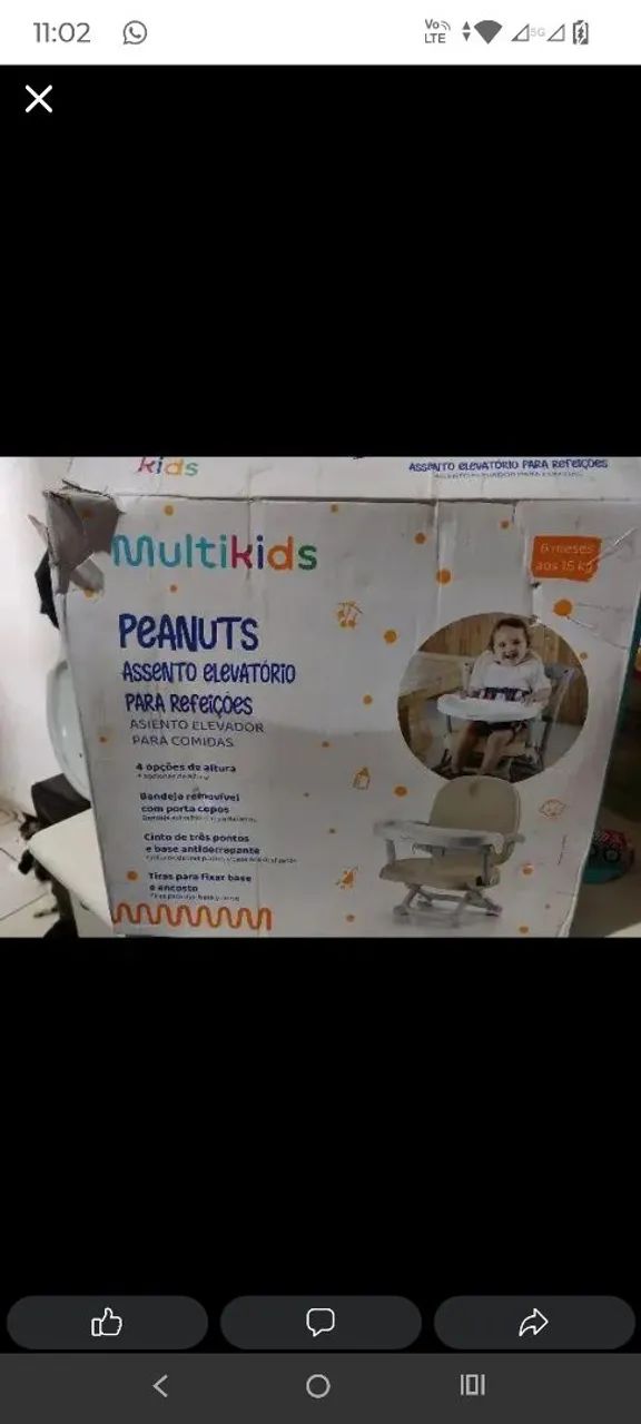 Cadeirinha de alimentação nunca usada