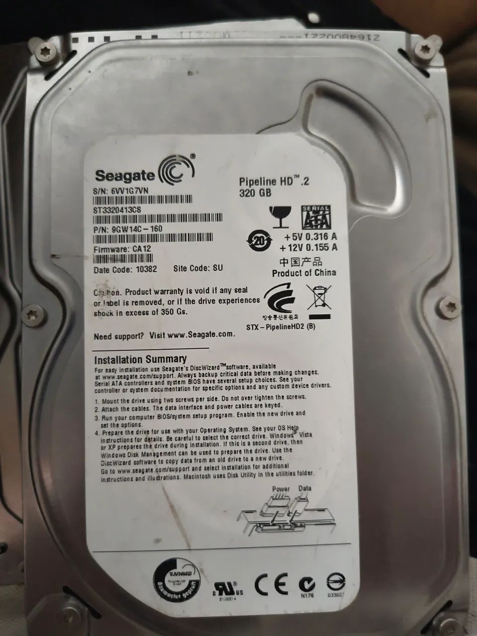 Hd 320gb Seagate Pipeline