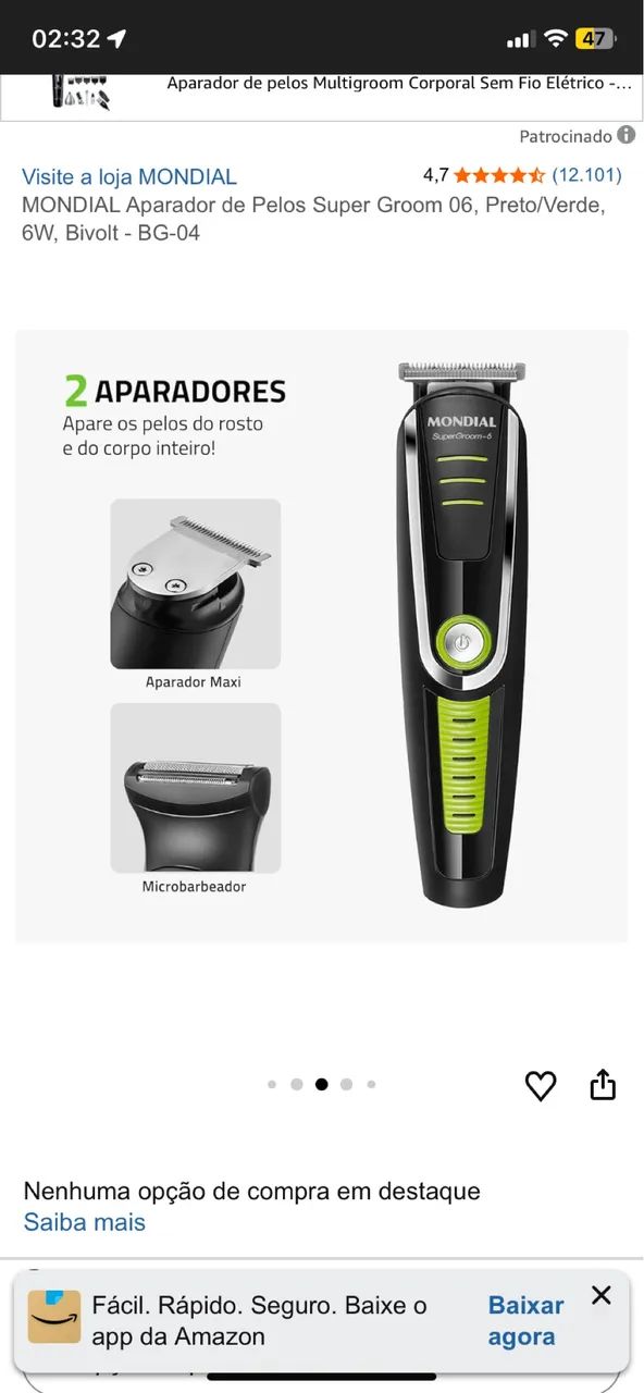 Máquina de barbear / Aparador de pelos - Foto 3