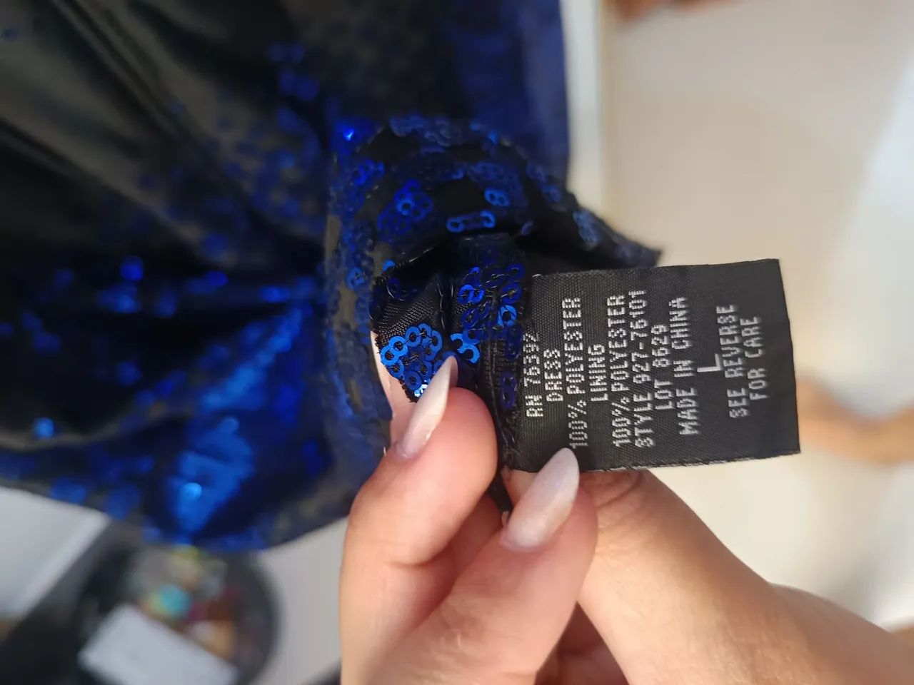 Vestido paetê azul e preto - Foto 5