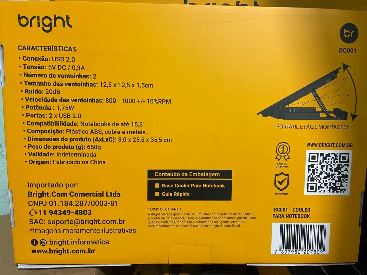 Suporte cooler para notebook Bright  - Foto 2