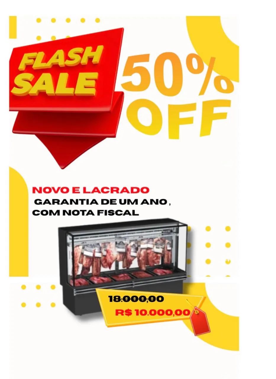Expositor de carne zero com nota fiscal 