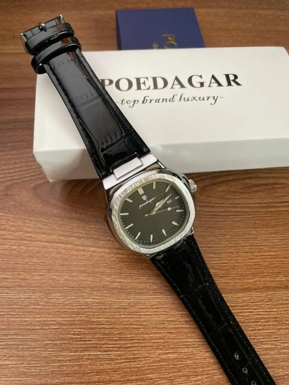 Relógio elegante Deluxe Poedagar 613 - Couro - Foto 3