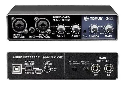 Interface de áudio profissional Teyun Q22 - Foto 3