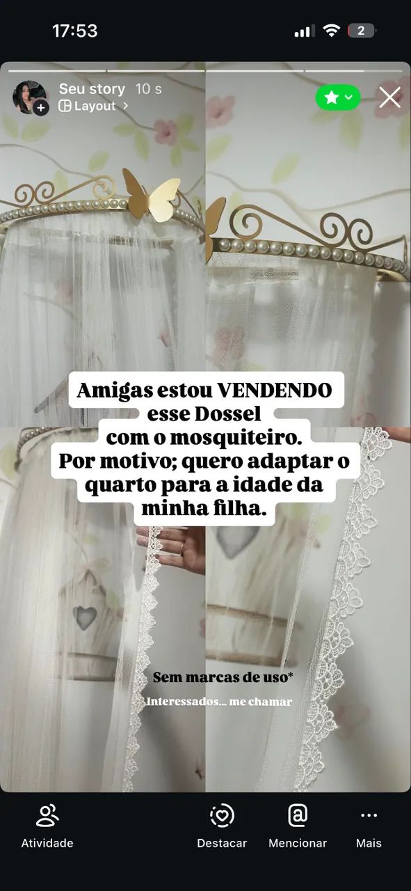 Dossel + mosquiteiro - Foto 2