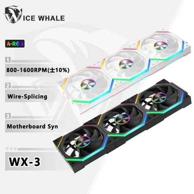 FANS ICE WHALE WX3 3PÇS (black)