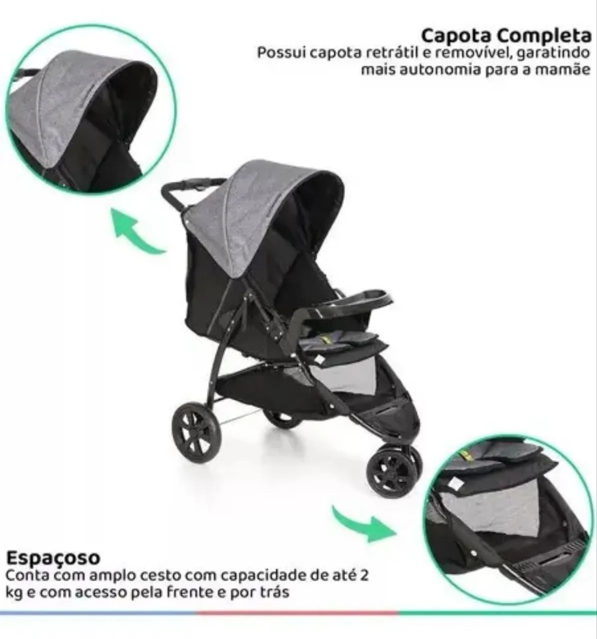 Carrinho de Bebê - NOVO - Foto 4