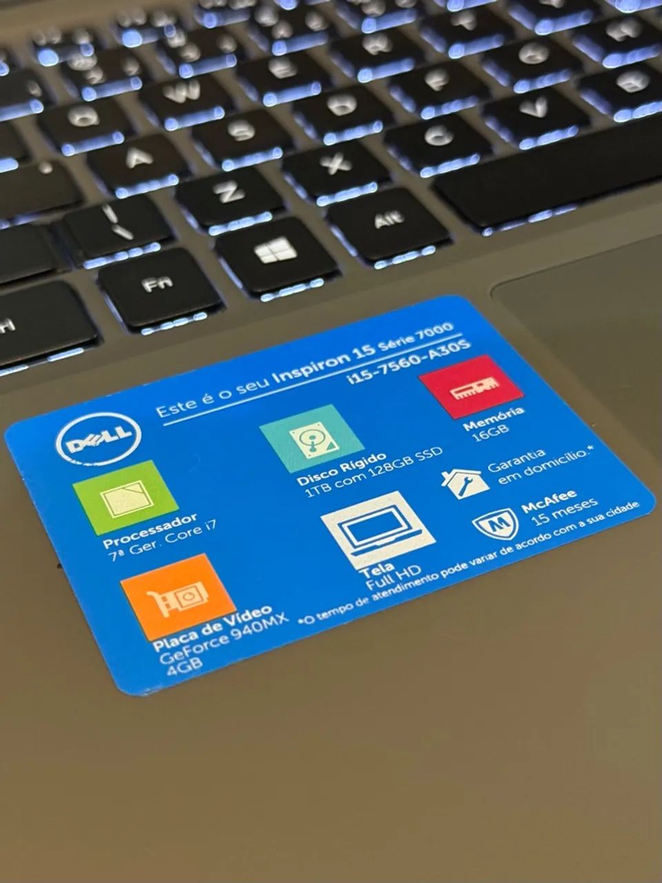 Notebook Dell Core i7 16GB RAM 1TB SSD - Foto 2